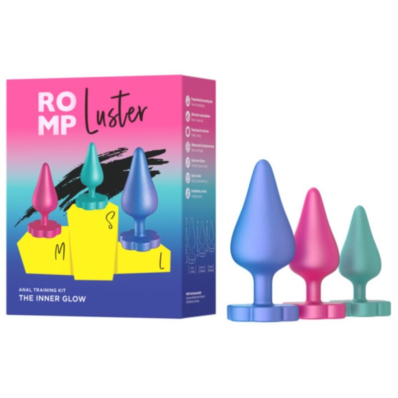 ROMP - LUSTER ANAL TRAINING KIT S/M/L WITH FLOWER-SHAPED BASE - Image 6