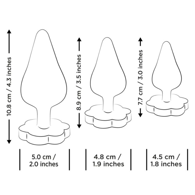 ROMP - LUSTER ANAL TRAINING KIT S/M/L WITH FLOWER-SHAPED BASE - Image 7