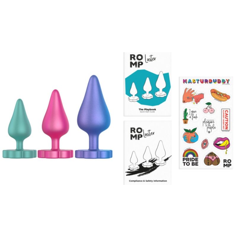ROMP - LUSTER ANAL TRAINING KIT S/M/L WITH FLOWER-SHAPED BASE - Image 9