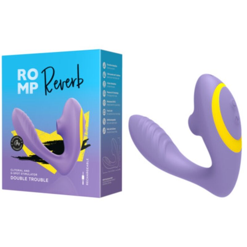 ROMP - REVERB STIMULATEUR DE POINT G ET APPAREIL DE SUCCION CLITORIALE REVERB VIOLETTE - Image 9