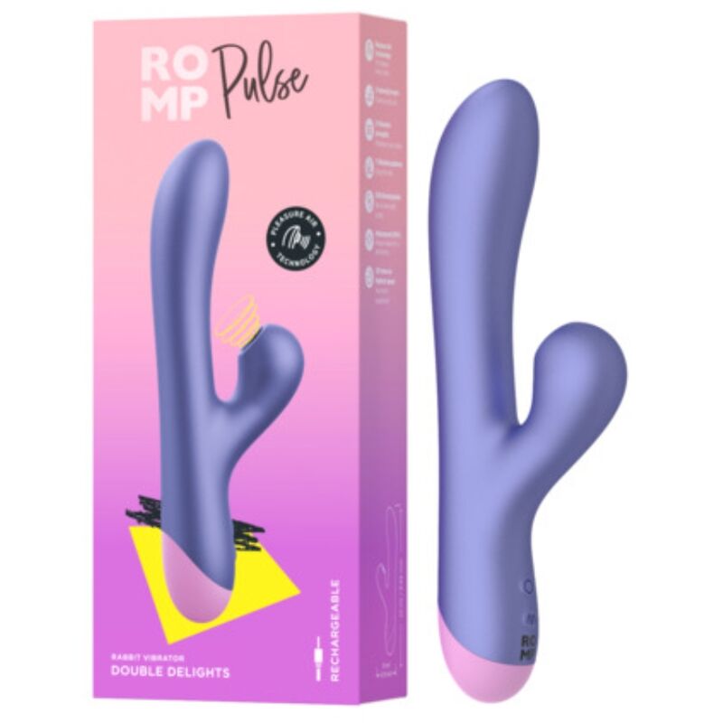 ROMP - PULSE RABBIT DUAL G-SPOT VIBRATOR ELECTRIC BLUE - Image 12