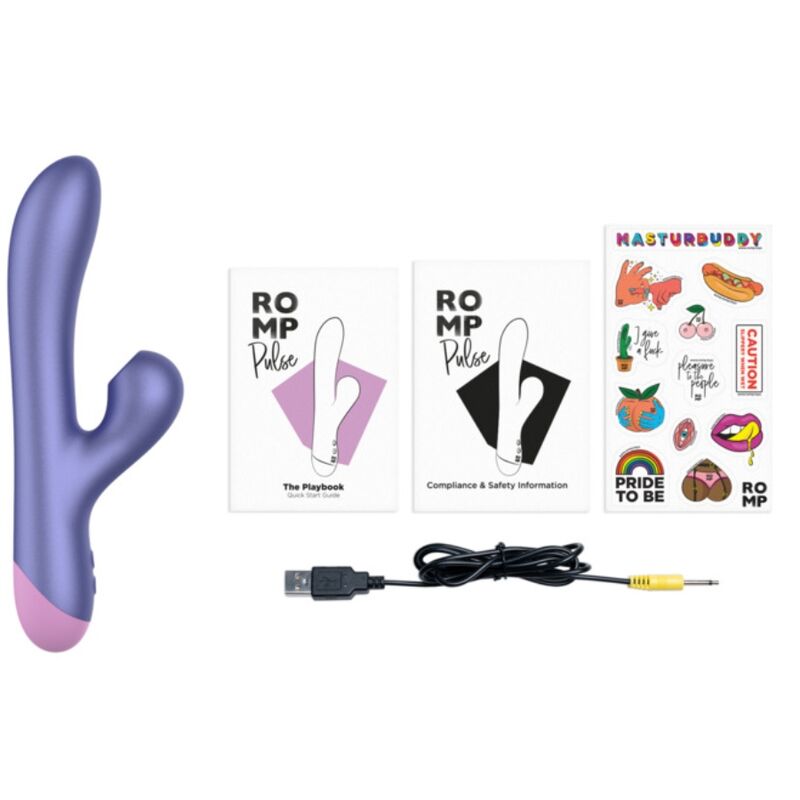ROMP - PULSE RABBIT DUAL G-SPOT VIBRATOR ELECTRIC BLUE - Image 6