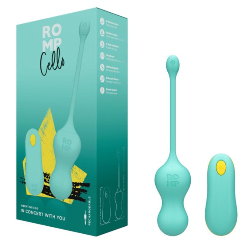 ROMP - CELLO VIBRANT MULTIFONCTION CELLO TURQUOISE AVEC TÉLÉCOMMANDE - Image 7
