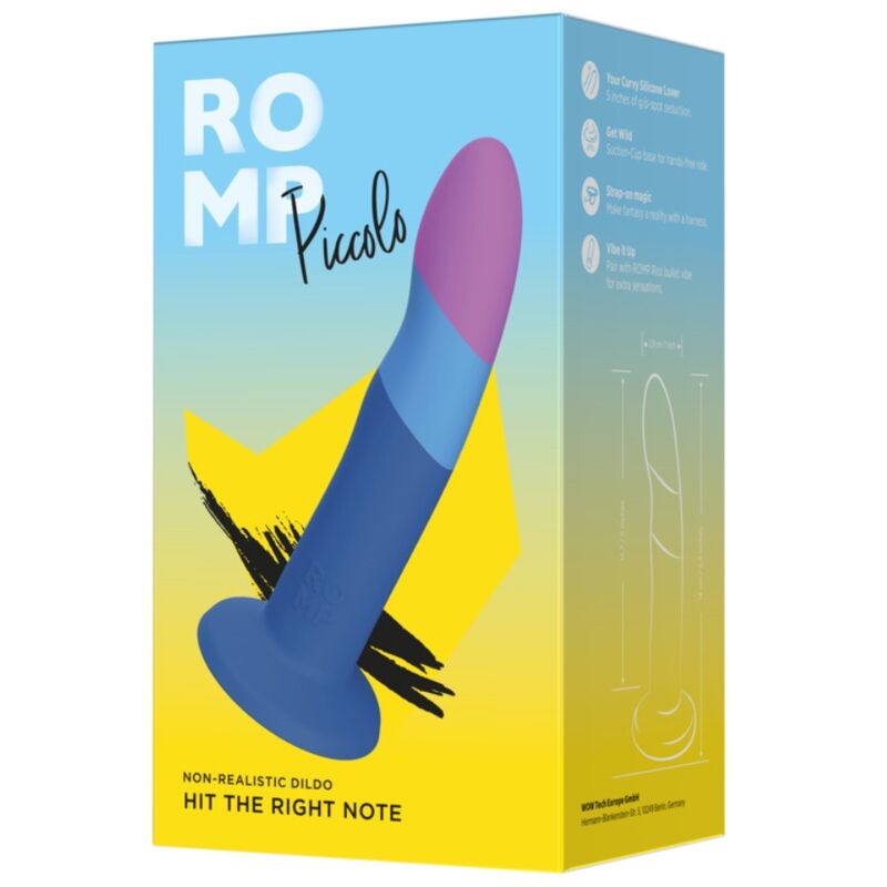Romp - Piccolo Silicone Dildo With Tricolor Suction Cup 14 Cm - Image 6