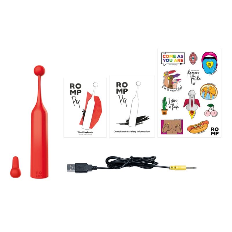 ROMP - POP HIGH FREQUENCY CLITORAL STIMULATOR RED - Image 13
