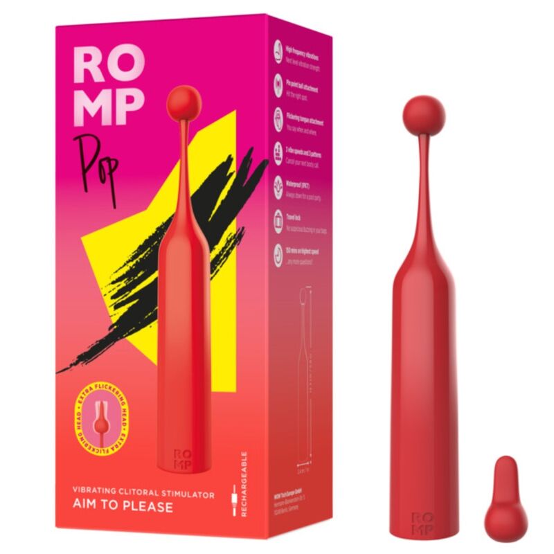 ROMP - POP HIGH FREQUENCY CLITORAL STIMULATOR RED - Image 8