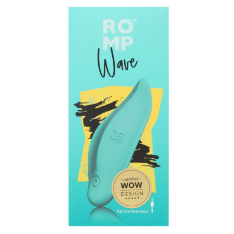 ROMP - VIBRATEUR WAVE STIMULATEUR CLITORIAL FORME ERGONOMIQUE VERT D'EAU - Image 9
