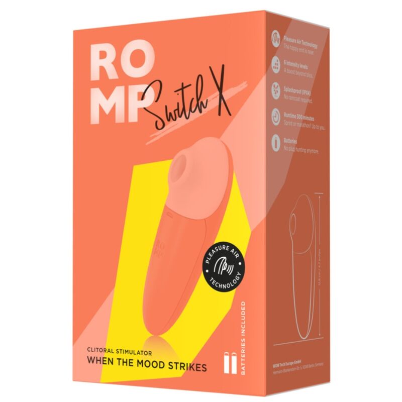 ROMP - SWITCH X CLITORAL STIMULATOR 6 LEVELS ORANGE - Image 5