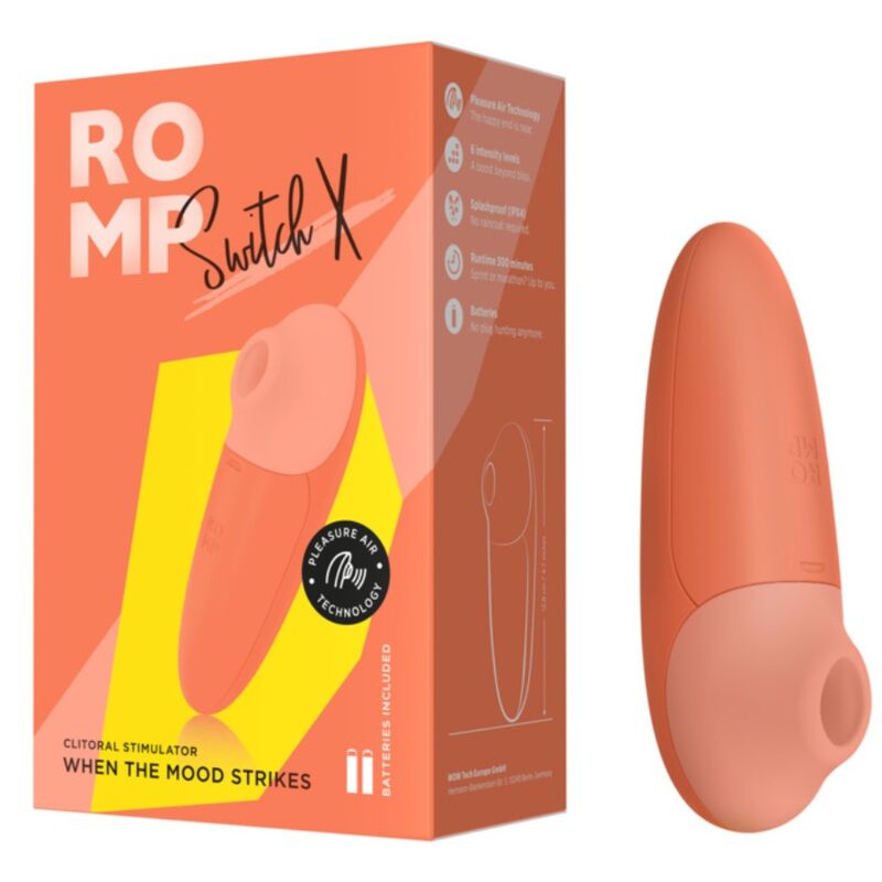 ROMP - SWITCH X CLITORAL STIMULATOR 6 LEVELS ORANGE - Image 6