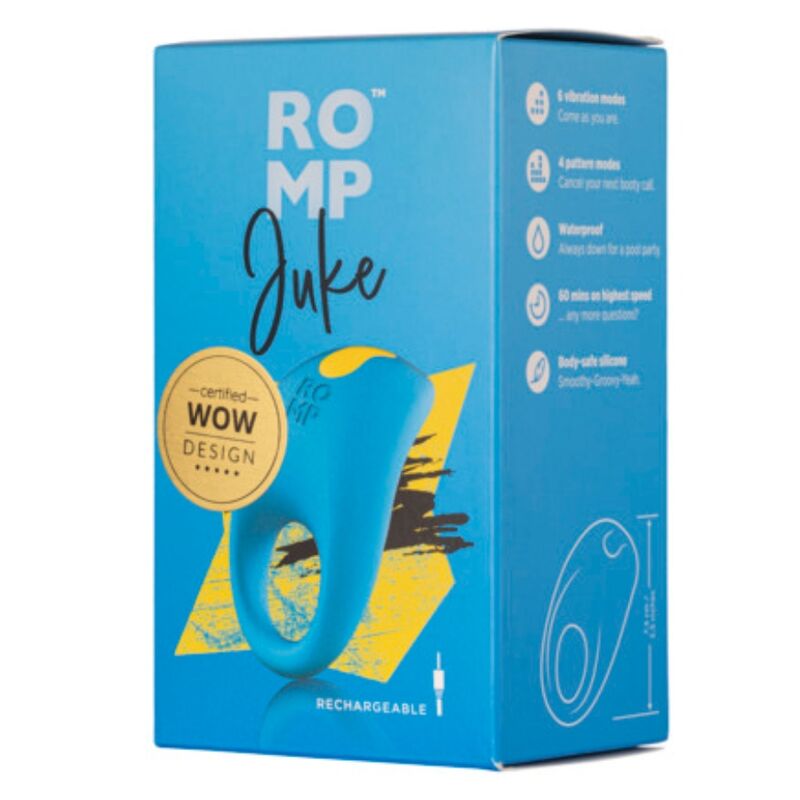 ROMP - JUKE SILICONE PENIS RING WITH CLITORAL STIMULATION VIBRATOR - Image 12