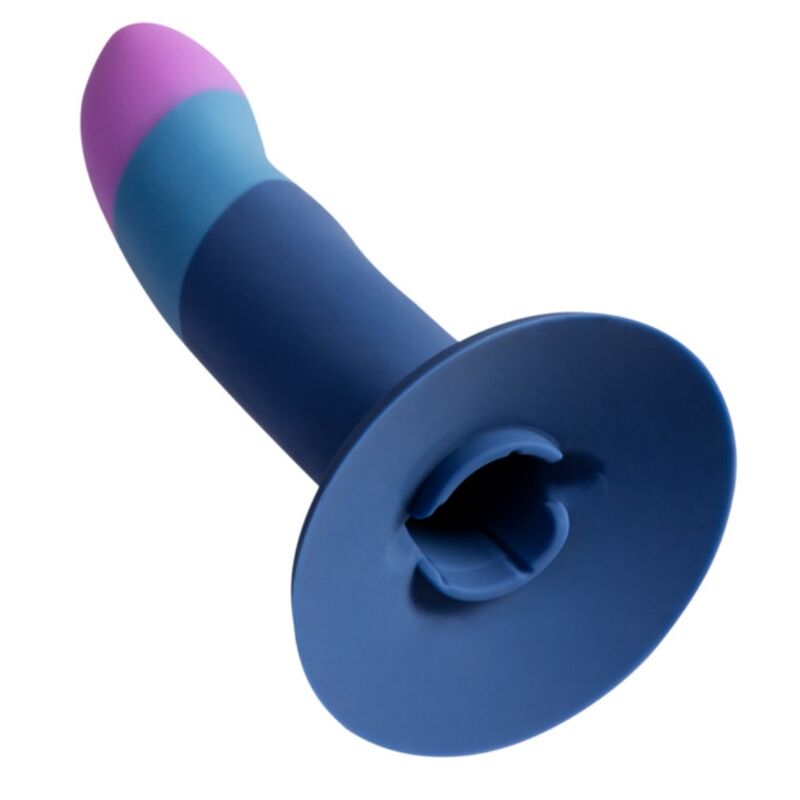 ROMP - PICCOLO GODEMICHET EN SILICONE AVEC VENTOUSE TRICOLORE 14 CM - Image 4