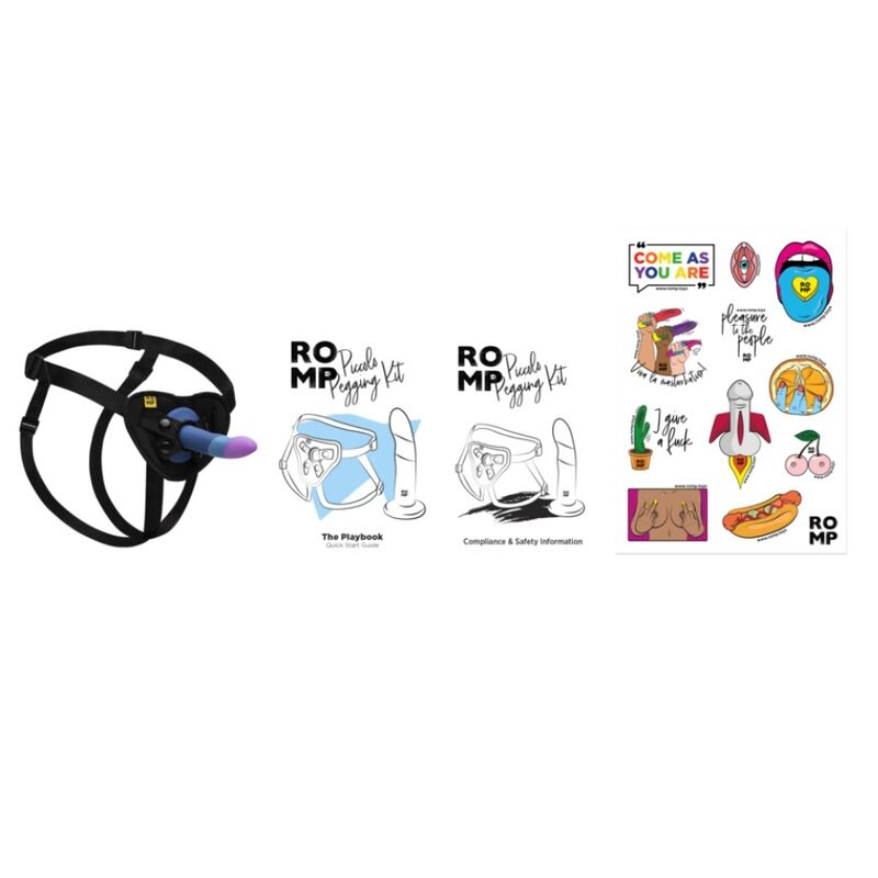 ROMP - PICCOLO GODEMICHET EN SILICONE AVEC VENTOUSE TRICOLORE 14 CM - Image 11