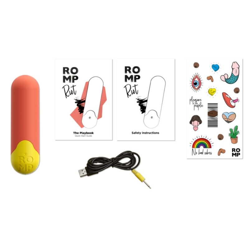 ROMP - RIOT MULTIFUNCTION VIBRATING BULLET ORANGE + YELLOW - Image 12