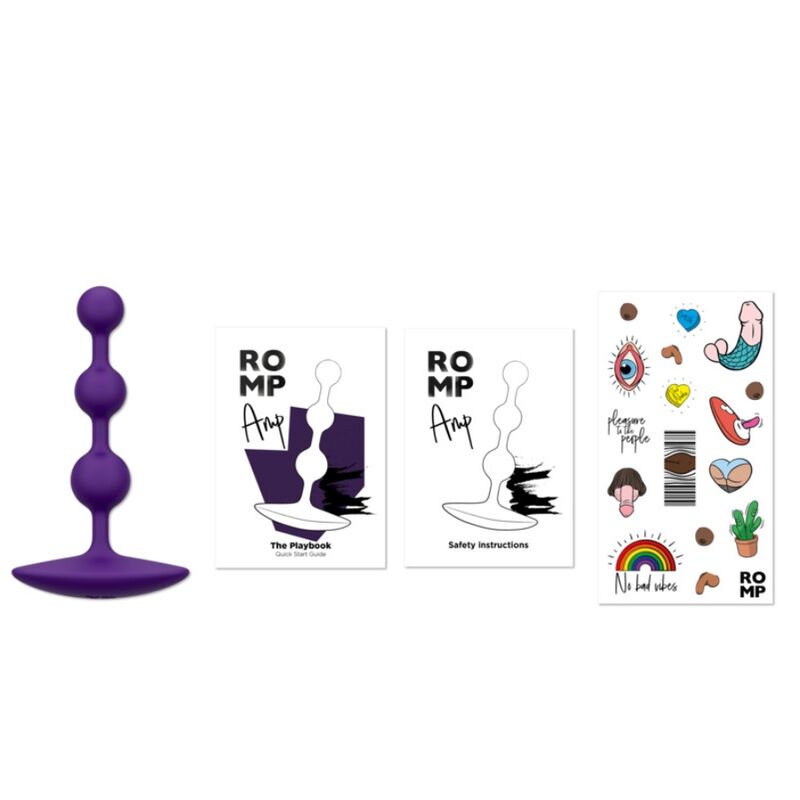 ROMP - AMP PURPLE FLEXIBLE SILICONE ANAL BEADS 12.5 CM PURPLE - Image 13