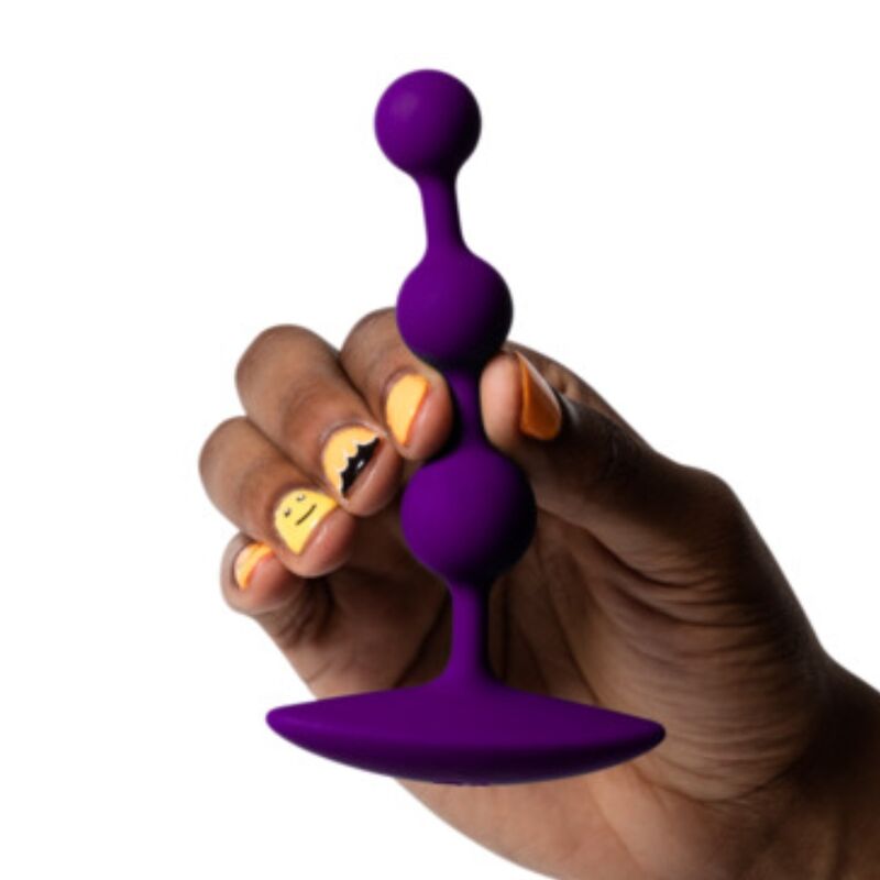 ROMP - AMP PURPLE FLEXIBLE SILICONE ANAL BEADS 12.5 CM PURPLE - Image 5