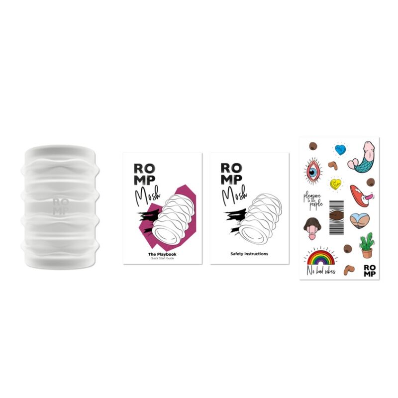 ROMP - MOSH MASTURBATEUR MÂLE TRANSPARENT AVEC GAINE RÉVERSIBLE DE 6 CM - Image 13