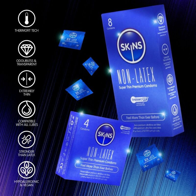 Skins - Préservatifs Sans Latex, Paquet De 8 - Image 5