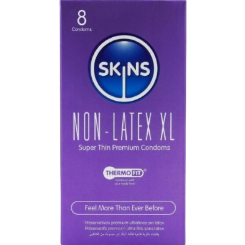SKINS - PRÉSERVATIFS SANS LATEX PAQUET DE 4, FORMAT XL