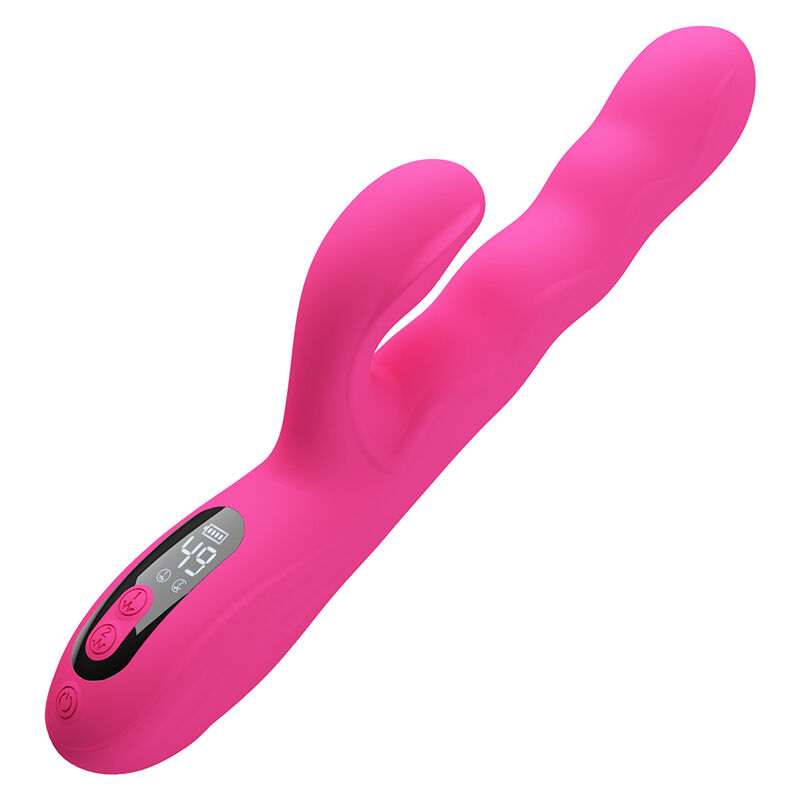 Pretty Love - Winters Multifunction Rabbit Vibrator With Led Display Pink - Image 3