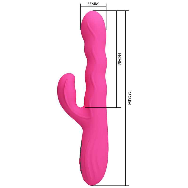 Pretty Love - Winters Multifunction Rabbit Vibrator With Led Display Pink - Image 8
