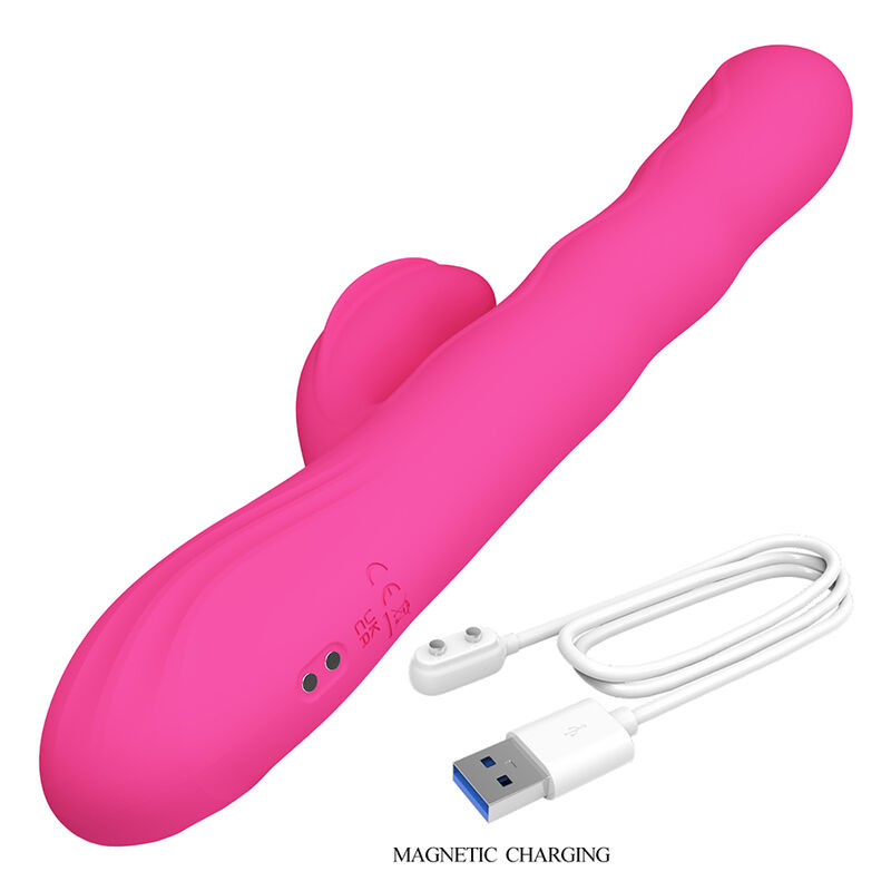 Pretty Love - Winters Multifunction Rabbit Vibrator With Led Display Pink - Image 10