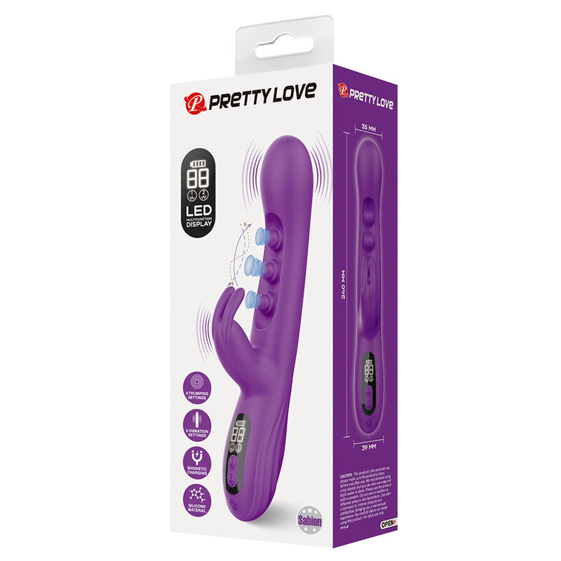 Pretty Love - Sabien Rabbit Vibrator With Tapping Stimulation And Purple Led - Image 12