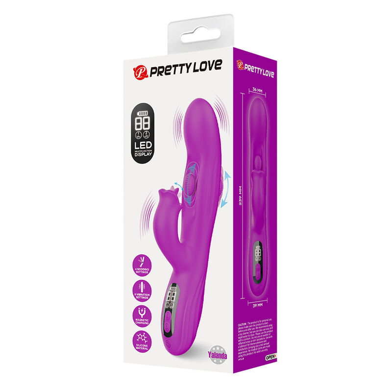 Pretty Love - Vibrateur Oscillant Lapin Yalanda Avec Affichage Led Violet - Image 12