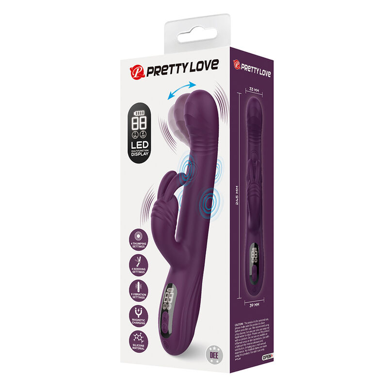 Pretty Love - Dee Vibrateur Lapin Multifonction Oscillant Et À Percussion Violet - Image 8