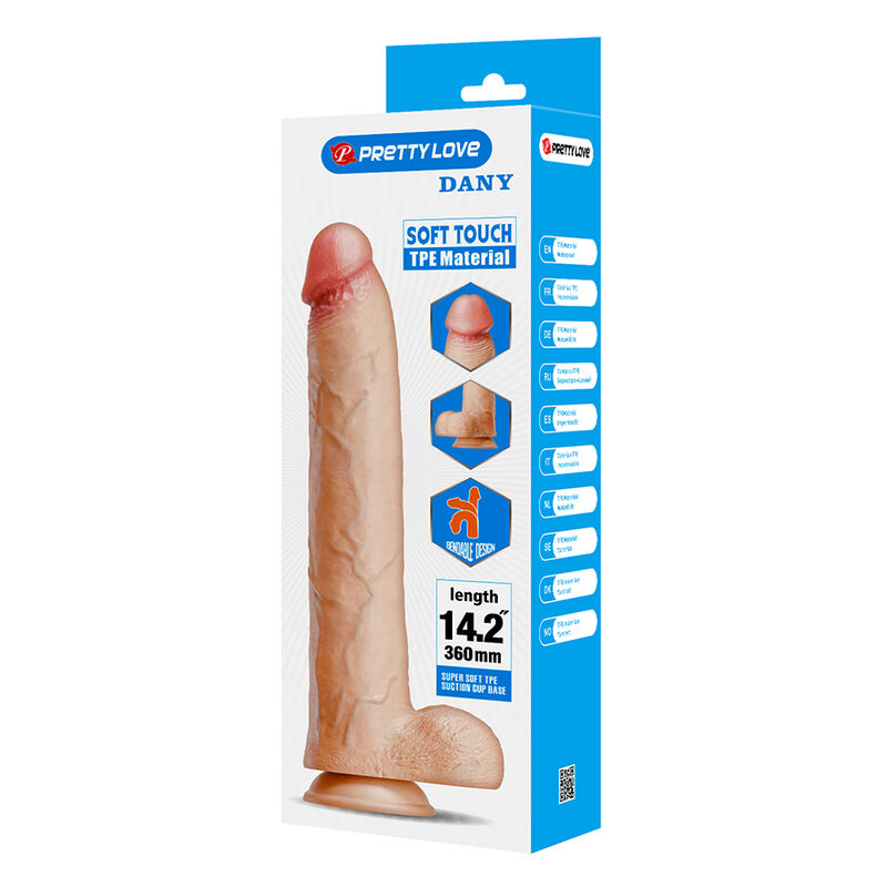 Pretty Love - Dany Flexible Realistic Dildo With Suction Cup 36 Cm -Ø- 5.6 Cm - Image 9