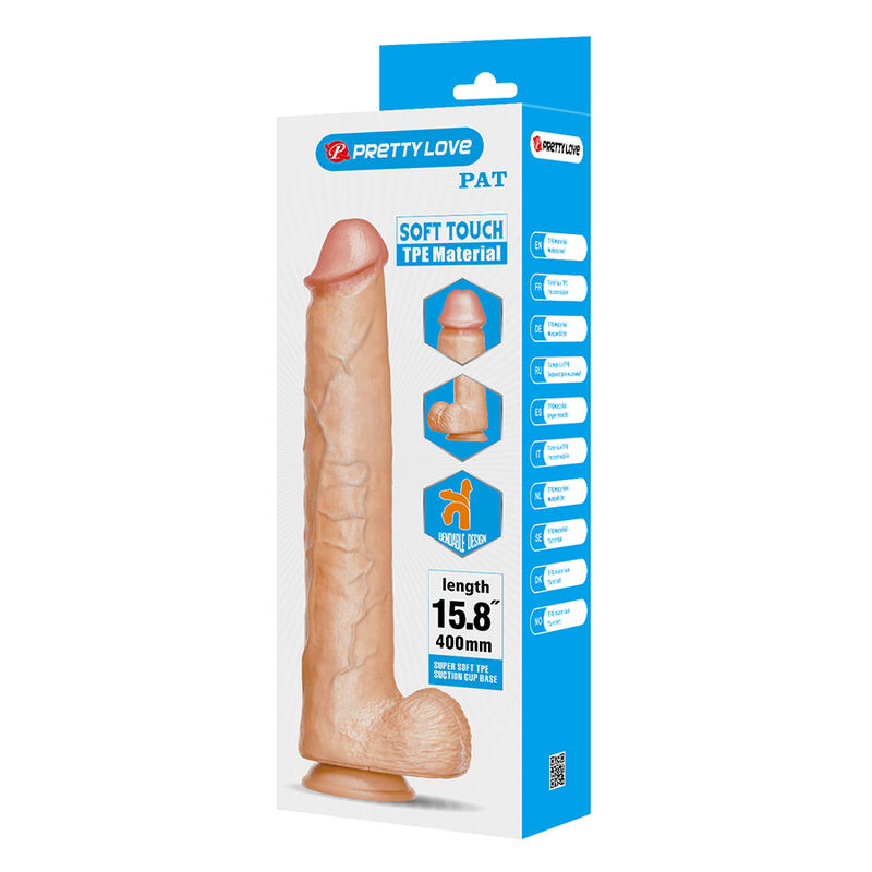 Pretty Love - Pat Flexible Realistic Dildo With Suction Cup Flesh 40 Cm -Ø- 6 Cm - Image 8