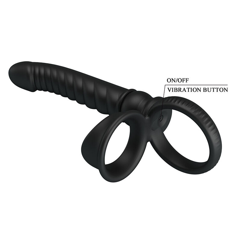 Pretty Love - Vibrateur Anal Merritt Avec Anneau Et Vibration Noir - Image 7