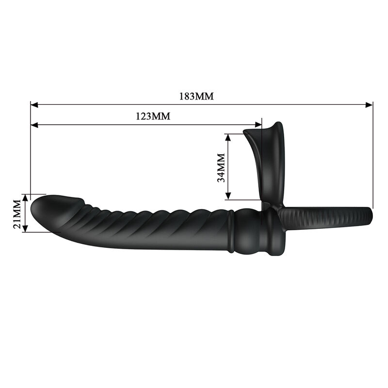 Pretty Love - Vibrateur Anal Merritt Avec Anneau Et Vibration Noir - Image 10