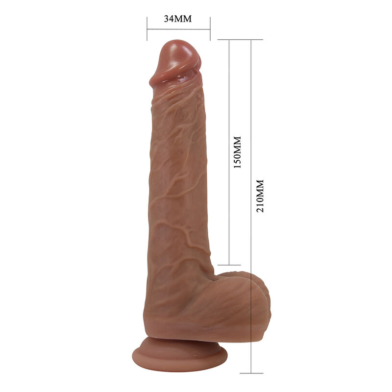 Pretty Love - Jonathan Realistic Thrusting Vibrator With Remote Control Brown - Image 9