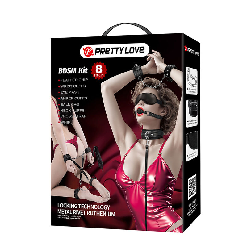 PRETTY LOVE - KIT BDSM 8 PIÈCES NOIR - Image 13