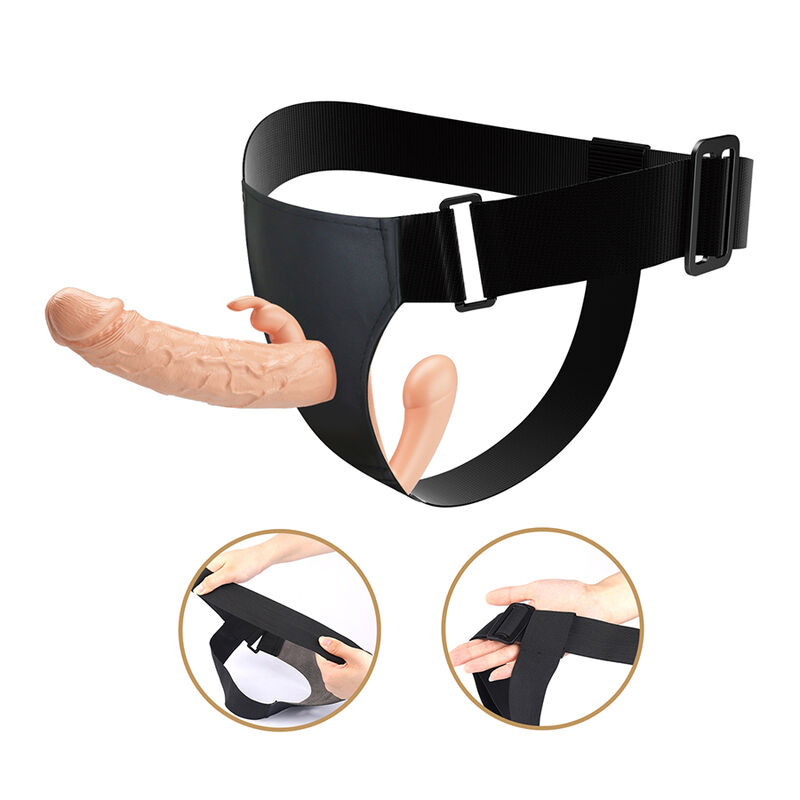 Baile - Charlotte Hollow Double Penetration Strap-On Flesh - Image 4
