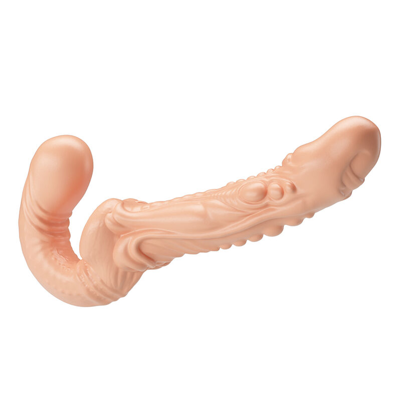 Baile - Emma Textured Double Penetration Strap-On Flesh - Image 5
