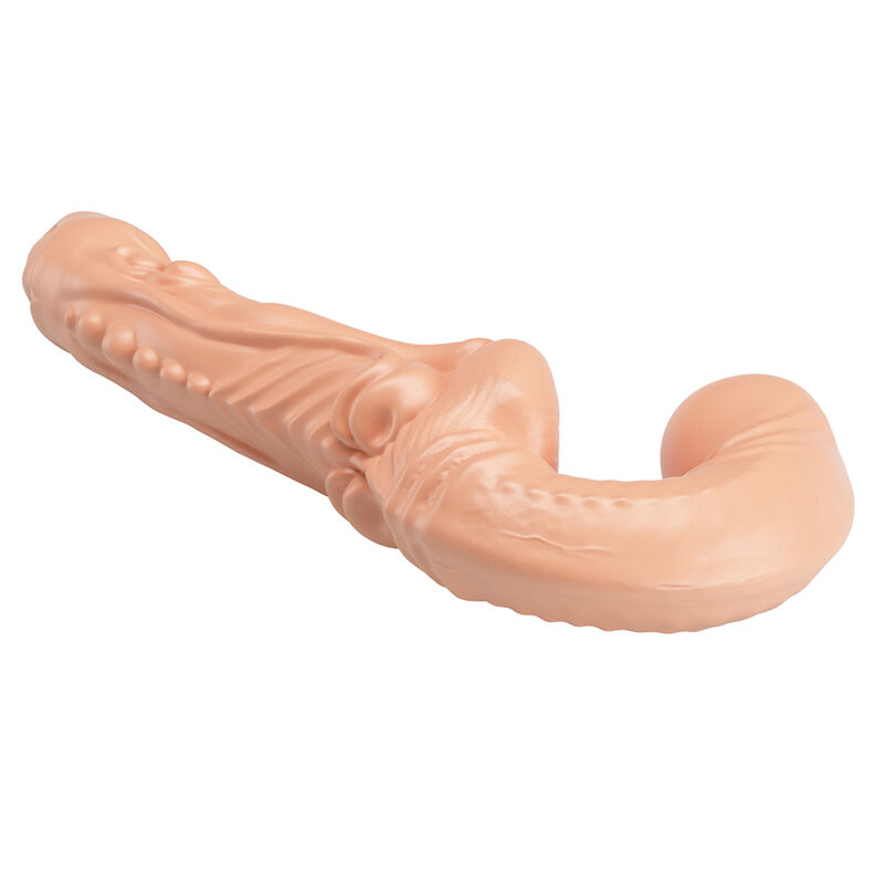 Baile - Emma Textured Double Penetration Strap-On Flesh - Image 8