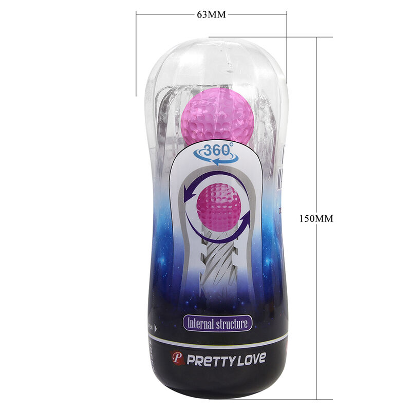 Pretty Love  - Coupe De Masturbation Texturée À 360° Transparente - Image 9