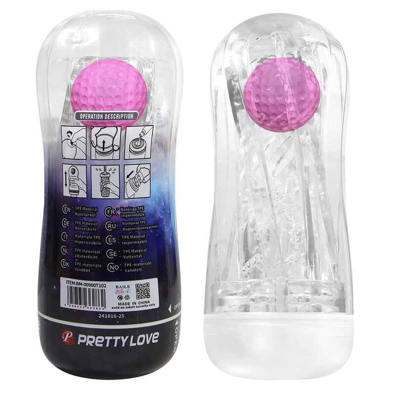 Pretty Love  - Coupe De Masturbation Texturée À 360° Transparente - Image 10