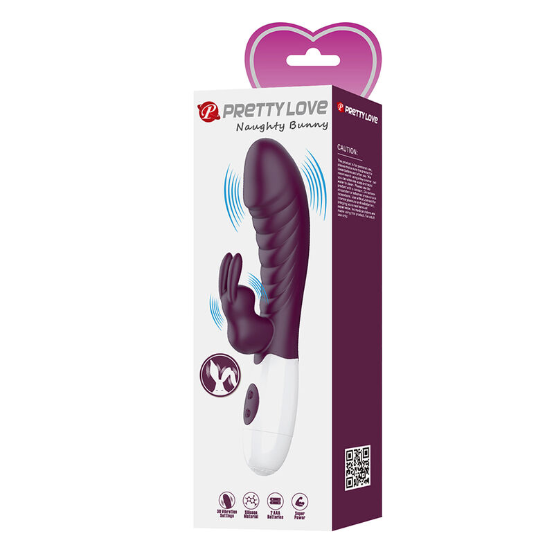 Pretty Love - Vibrateur Lapin Naughty Bunny 30 Fonctions Violet - Image 12