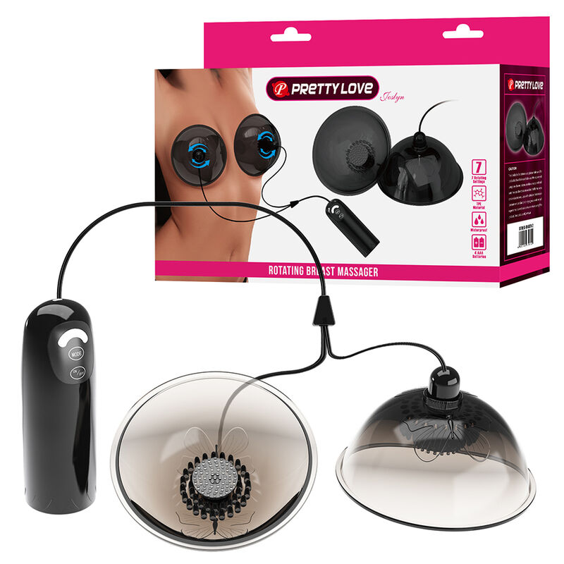 PRETTY LOVE - STIMULATEUR DE TÉTONS ROTATIF À SUCCION NOIR - Image 3