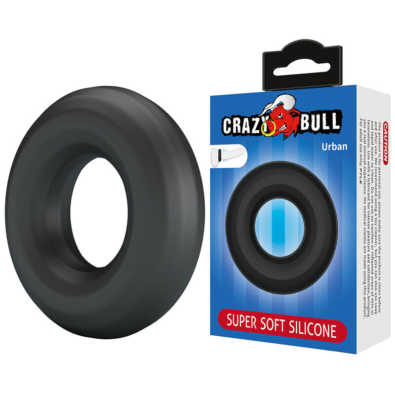 Crazy Bull - Anneau Pénal Urban En Silicone Ultra Doux Noir - Image 3