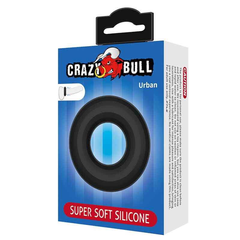 Crazy Bull - Anneau Pénal Urban En Silicone Ultra Doux Noir - Image 8