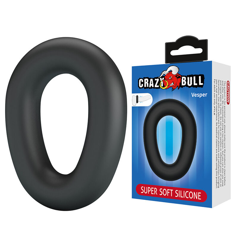 Crazy Bull - Vesper Anneau Pénal En Silicone Ultra Doux Noir - Image 3
