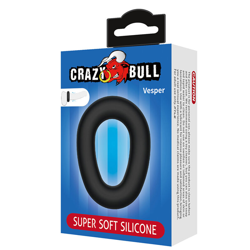 Crazy Bull - Vesper Anneau Pénal En Silicone Ultra Doux Noir - Image 8