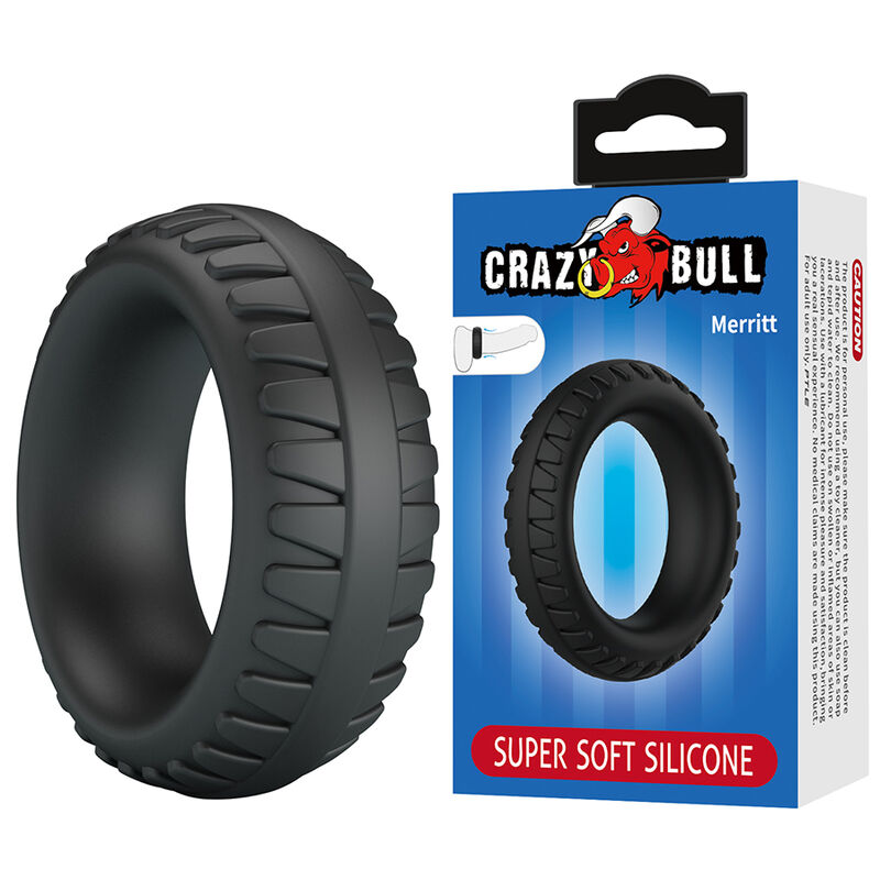 Crazy Bull - Merritt Anneau Pénal En Silicone Texturé Noir - Image 3