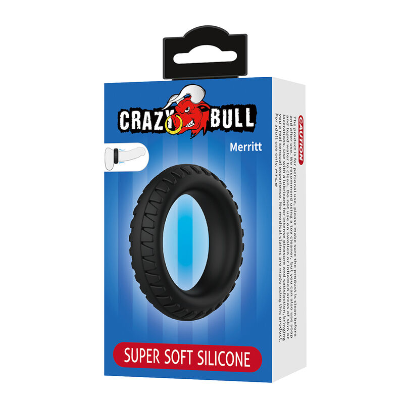 Crazy Bull - Merritt Anneau Pénal En Silicone Texturé Noir - Image 9