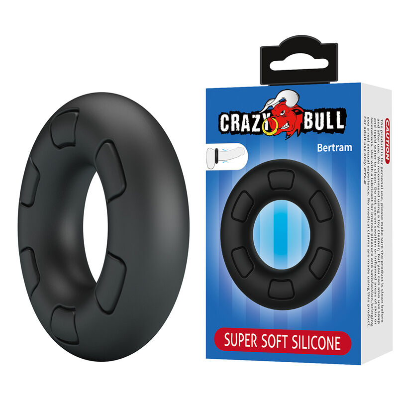 Crazy Bull - Anneau Pénal En Silicone Super Doux Bertram Noir - Image 3