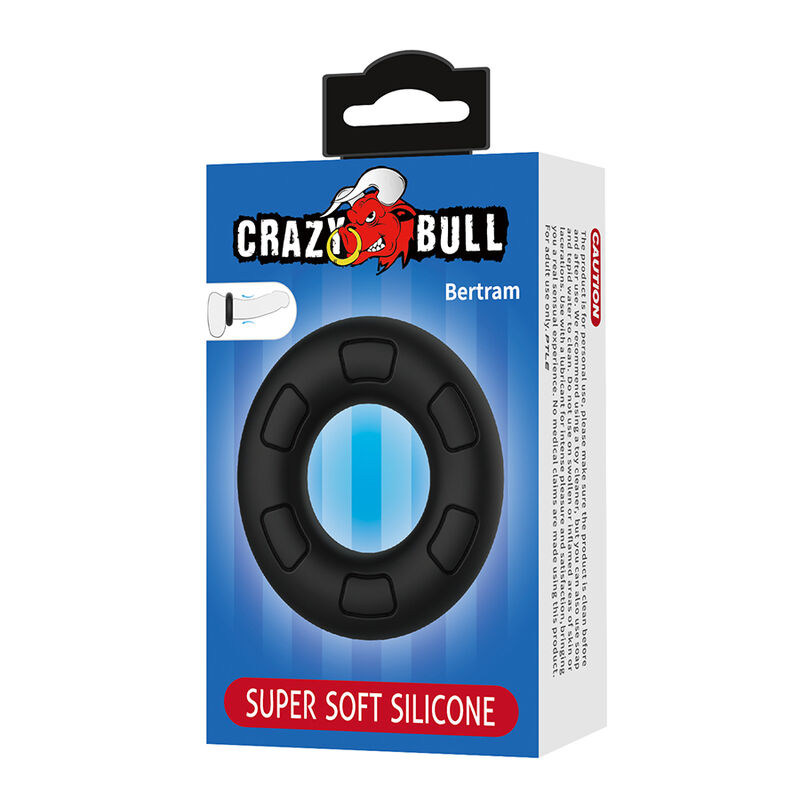 Crazy Bull - Anneau Pénal En Silicone Super Doux Bertram Noir - Image 9