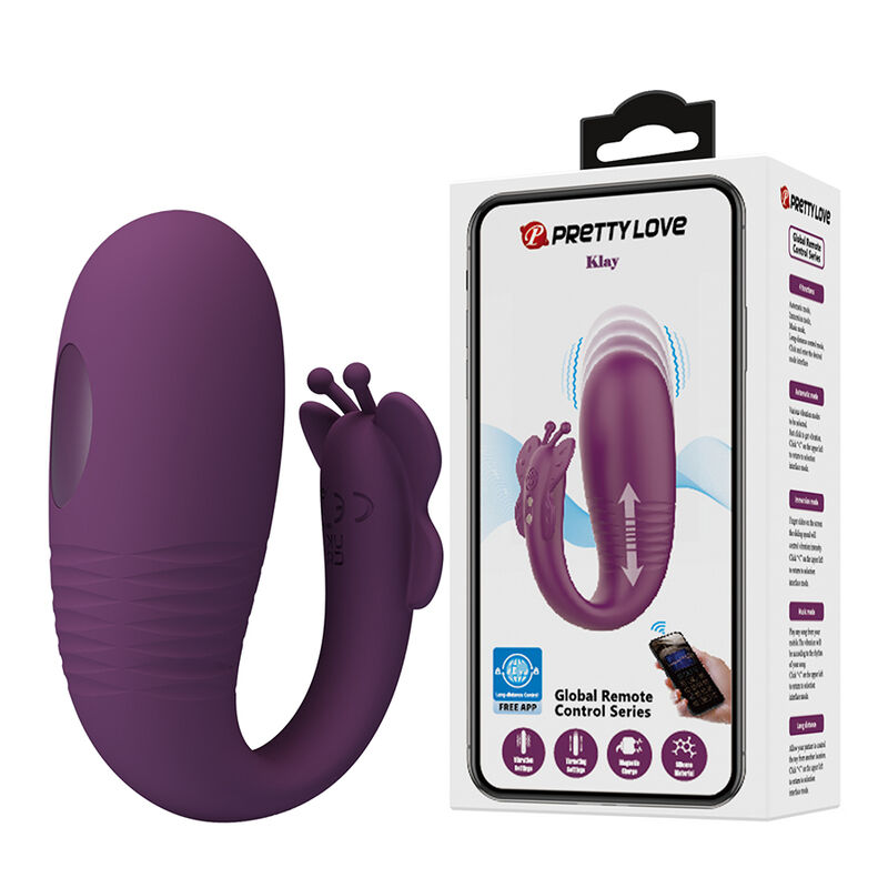 PRETTY LOVE - VIBRATEUR ŒUF À PROFONDEUR KLAY CONTRÔLÉ PAR APPLICATION VIOLET - Image 3